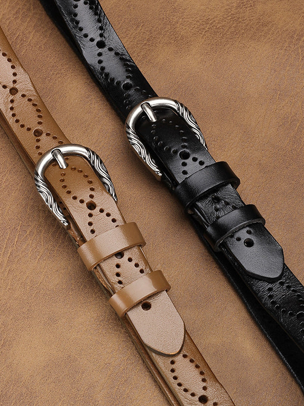Women's Fashion Hollow Imitation Leather Belt MDA0106H8Y