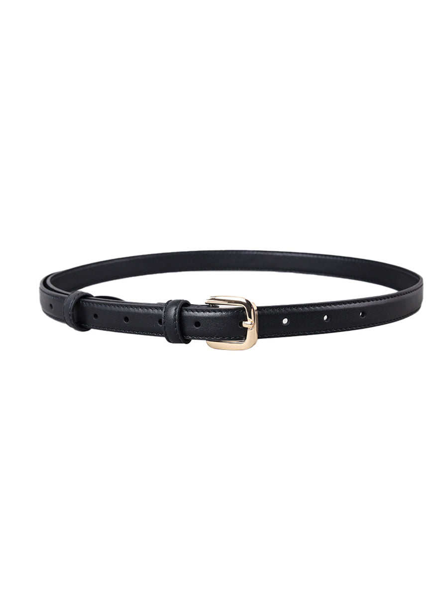 Women's Classic Chic Leather Square - Buckle Belt MDA0869H2I