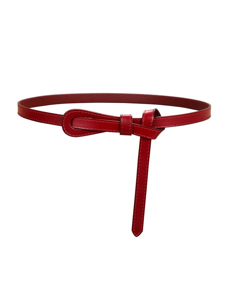 Women's Fashionable Imitation Leather Thin Belt MDA0175H2Y