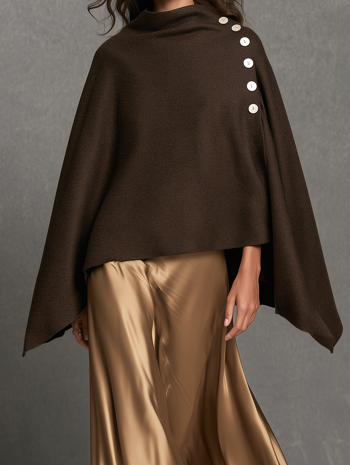 Women's Casual Gold Satin Maxi Skirt