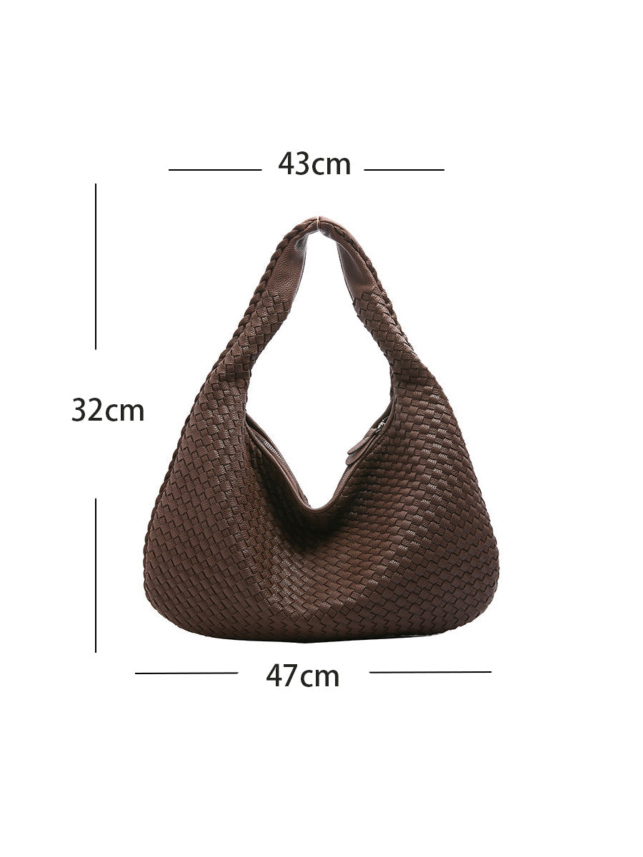 Women's Fashionable Leather Woven Bag MDA0844H2Y